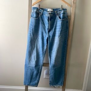 Abercrombie & Fitch Curve Love Ankle Straight Ultra High Rise Light size 12R/31